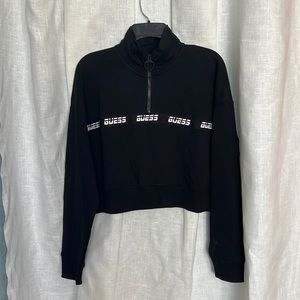 half zip cropped sweatshirt